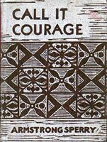 Buckram cloth cover of early editions of Call It Courage