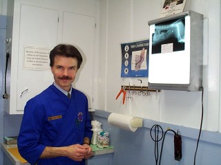 Dr. Mike McCammon, Imogen's vet and surgeon for her urolithectomy.